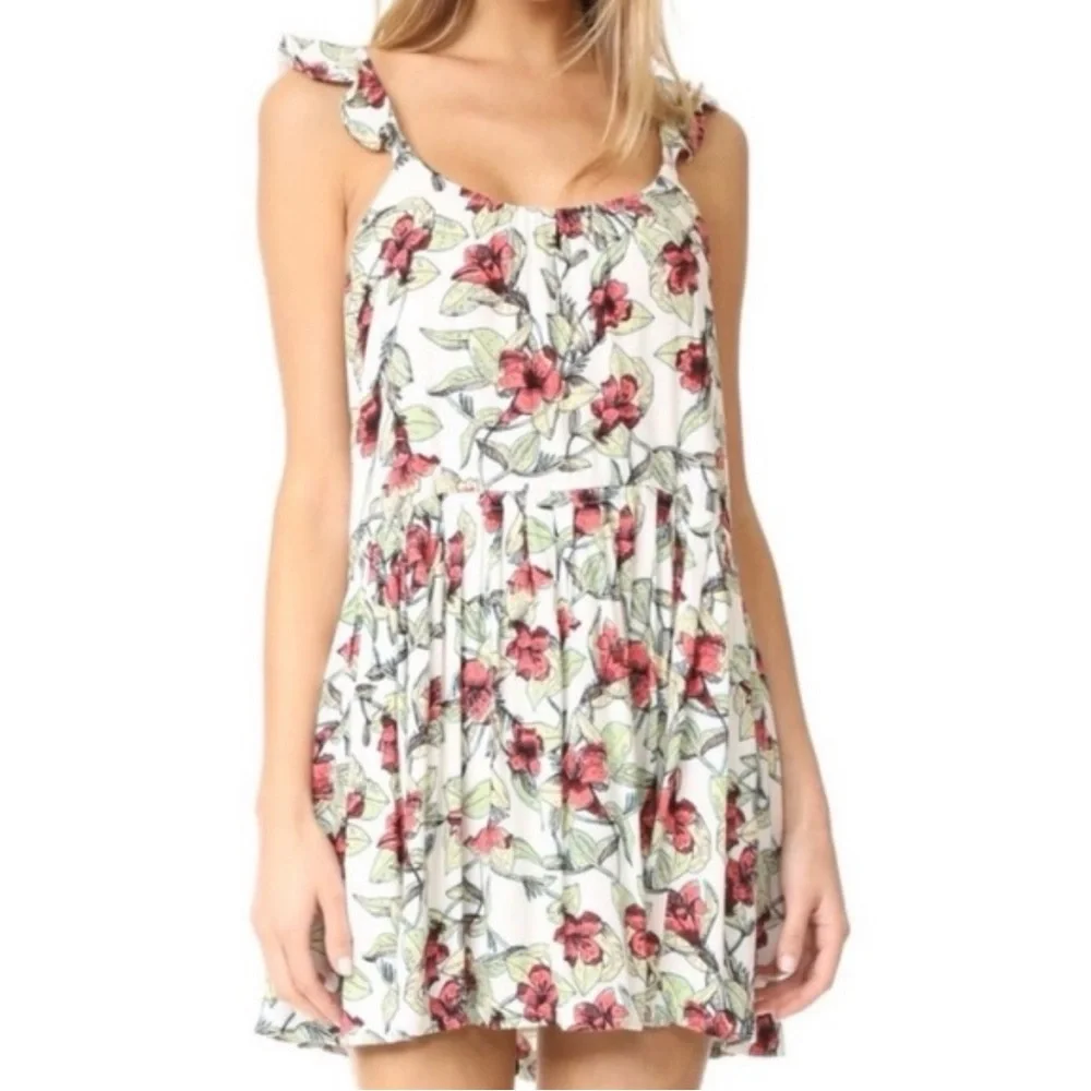 Free People Dear You Floral Printed Mini Dress Large - Picture 1 of 10